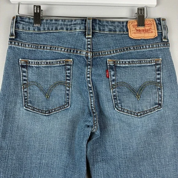 Levis 515 6M Bootcut Jeans Blue Mid Rise Classic Normcore All Season Wear 2000s - Picture 8 of 13